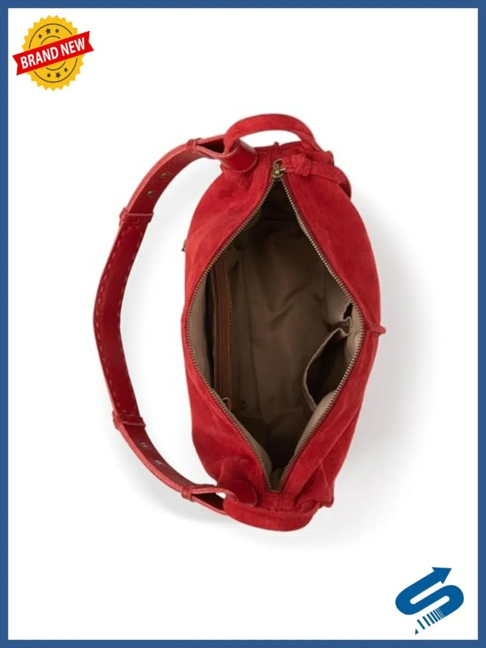 Large Leather Hobo Bag with Zipper Pocket - Everyday Travel Handbag